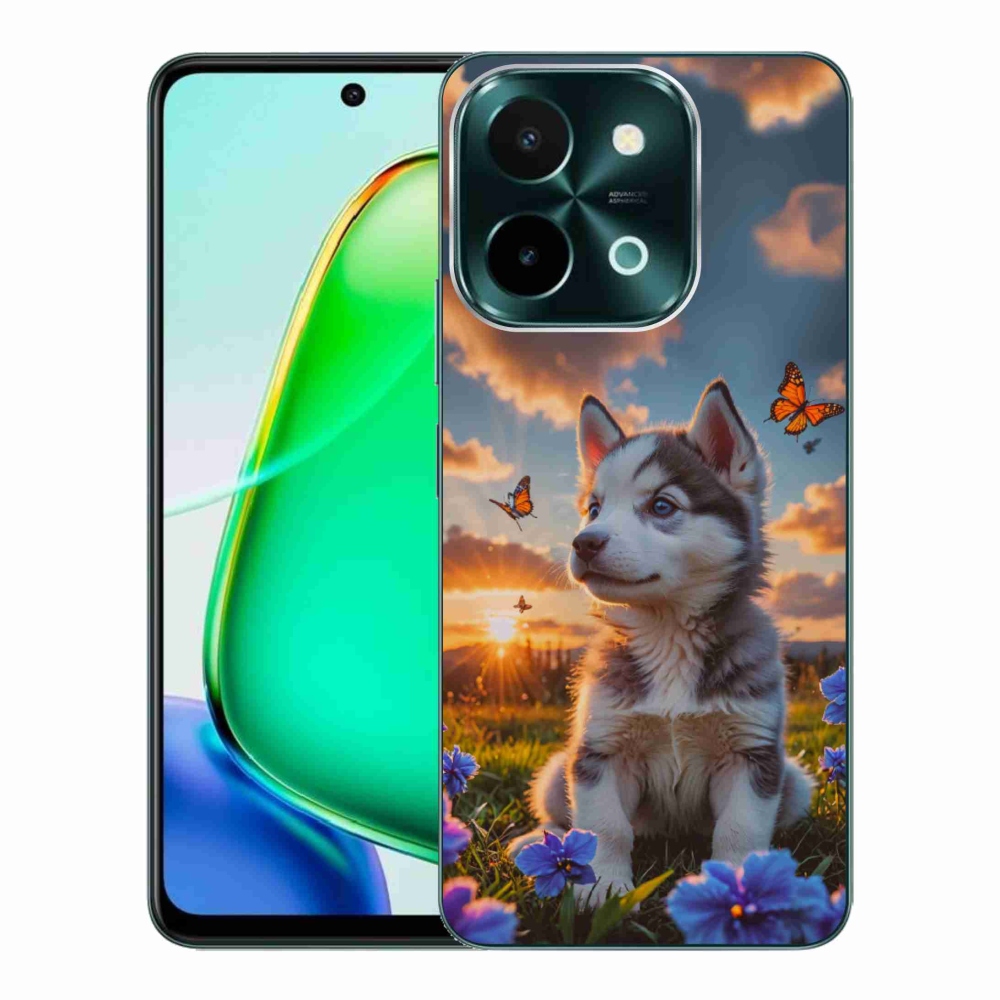 Gelový kryt mmCase na Vivo Y28 - husky při západu slunce