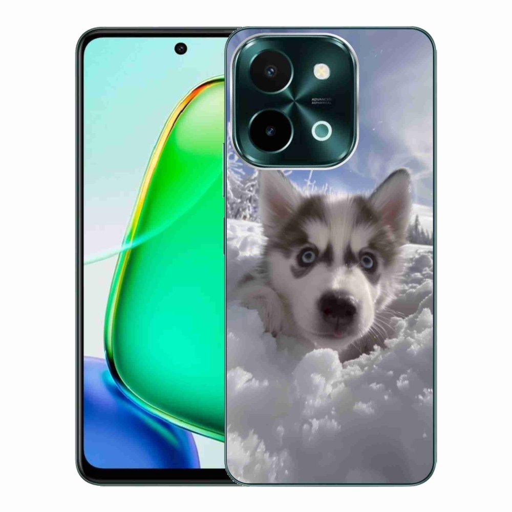 Gelový kryt mmCase na Vivo Y28 - husky ve sněhu