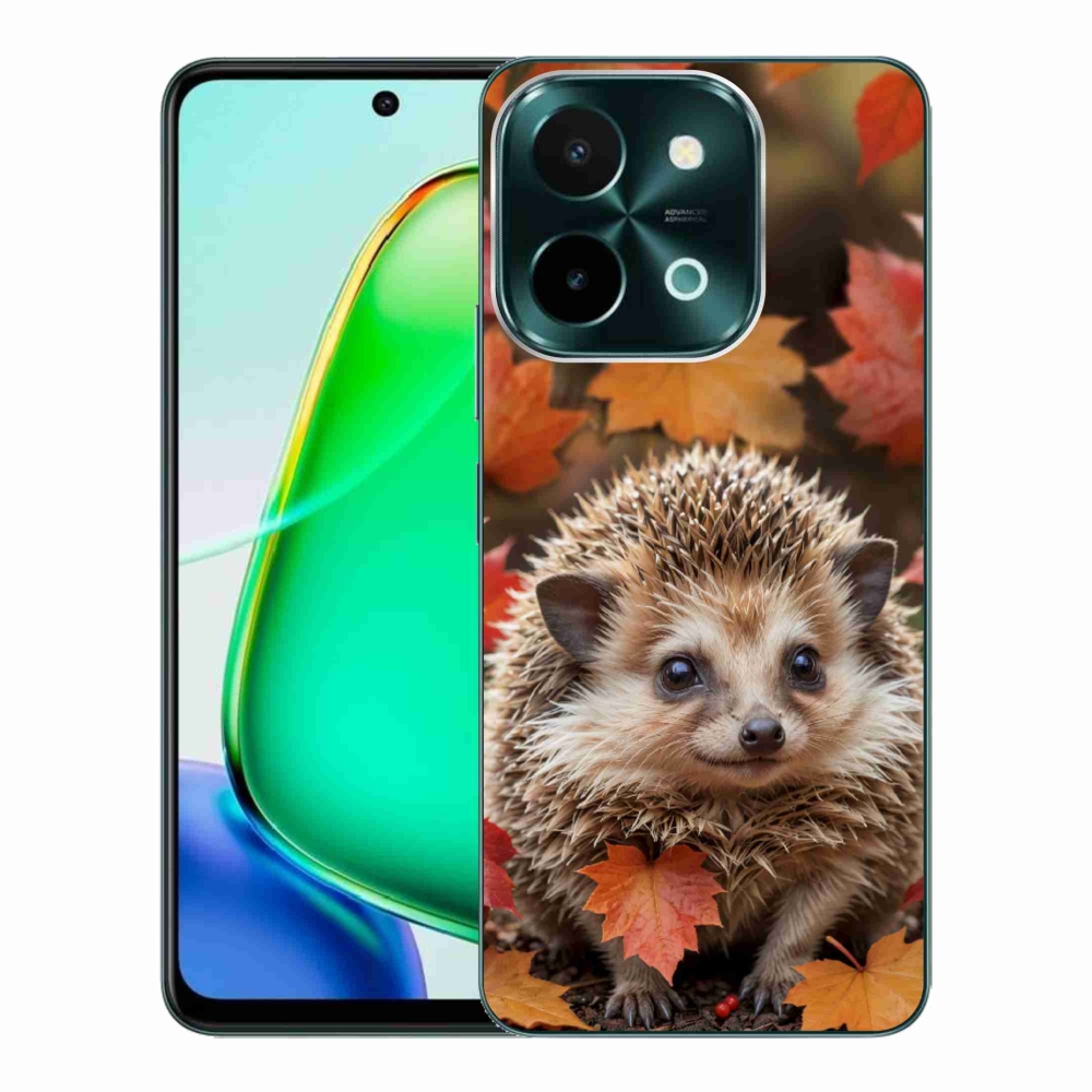 Gelový kryt mmCase na Vivo Y28 - ježek v listí