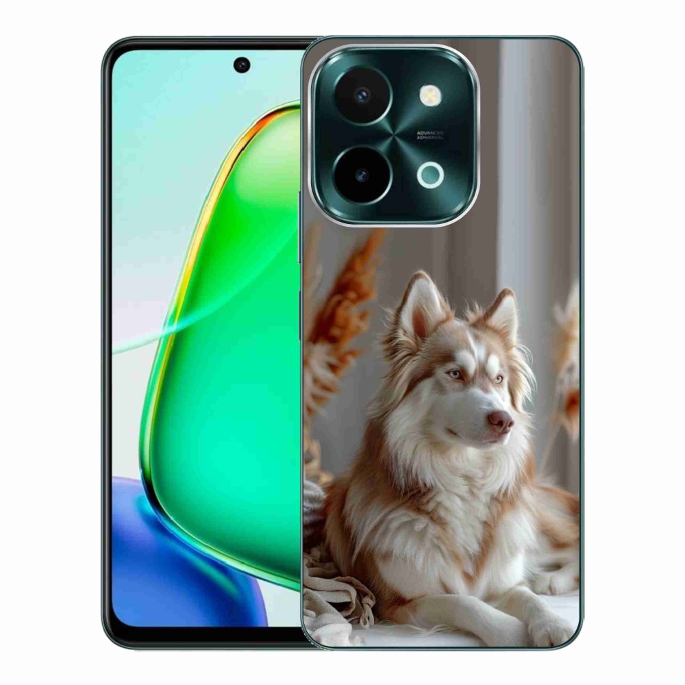 Gelový kryt mmCase na Vivo Y28 - klidný sibiřský husky
