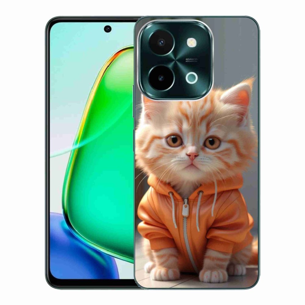 Gelový kryt mmCase na Vivo Y28 - kotě v mikině