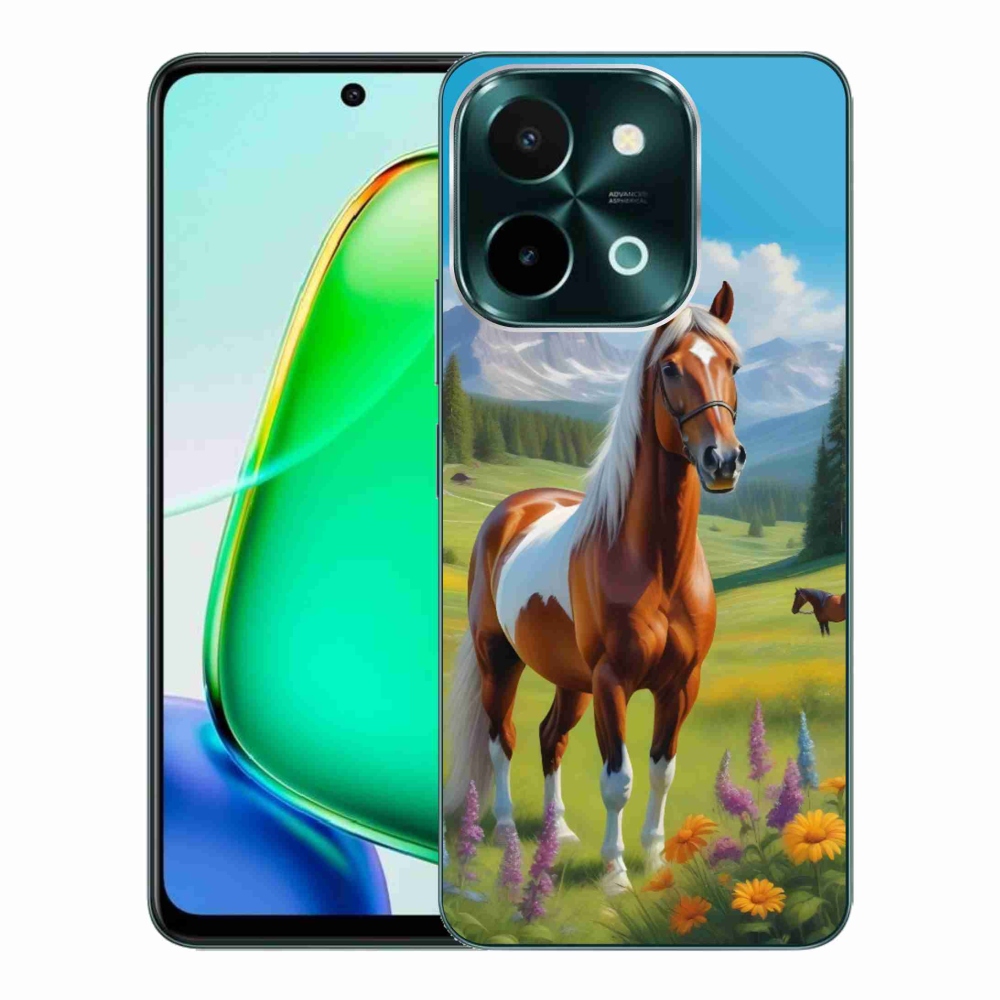 Gelový kryt mmCase na Vivo Y28 - kůň na louce
