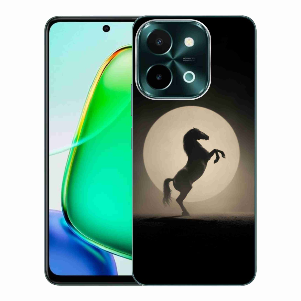 Gelový kryt mmCase na Vivo Y28 - kůň v siluetě