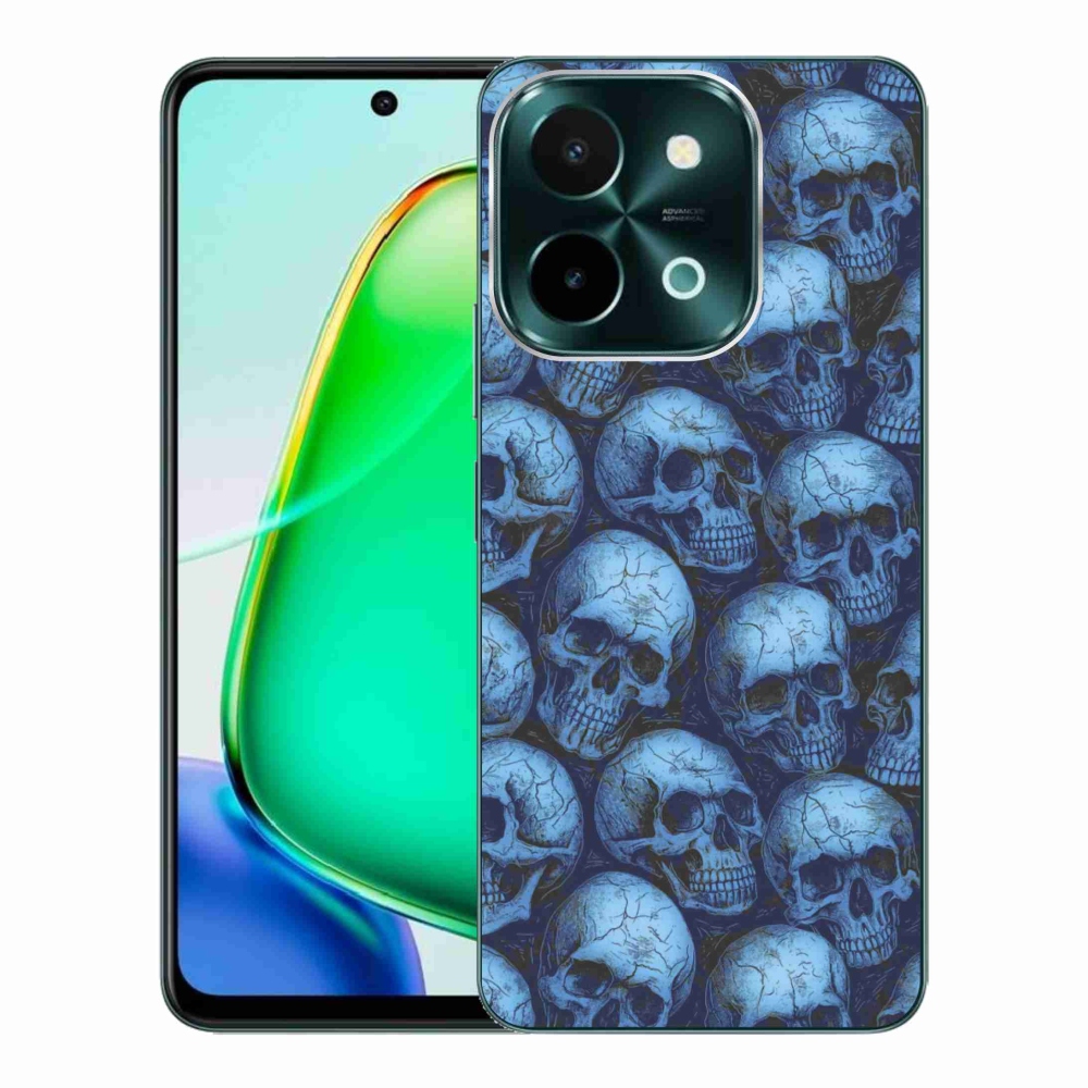 Gelový kryt mmCase na Vivo Y28 - lebky
