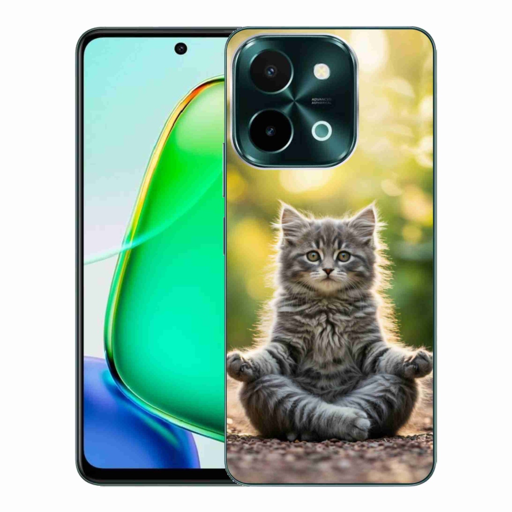 Gelový kryt mmCase na Vivo Y28 - meditující kotě