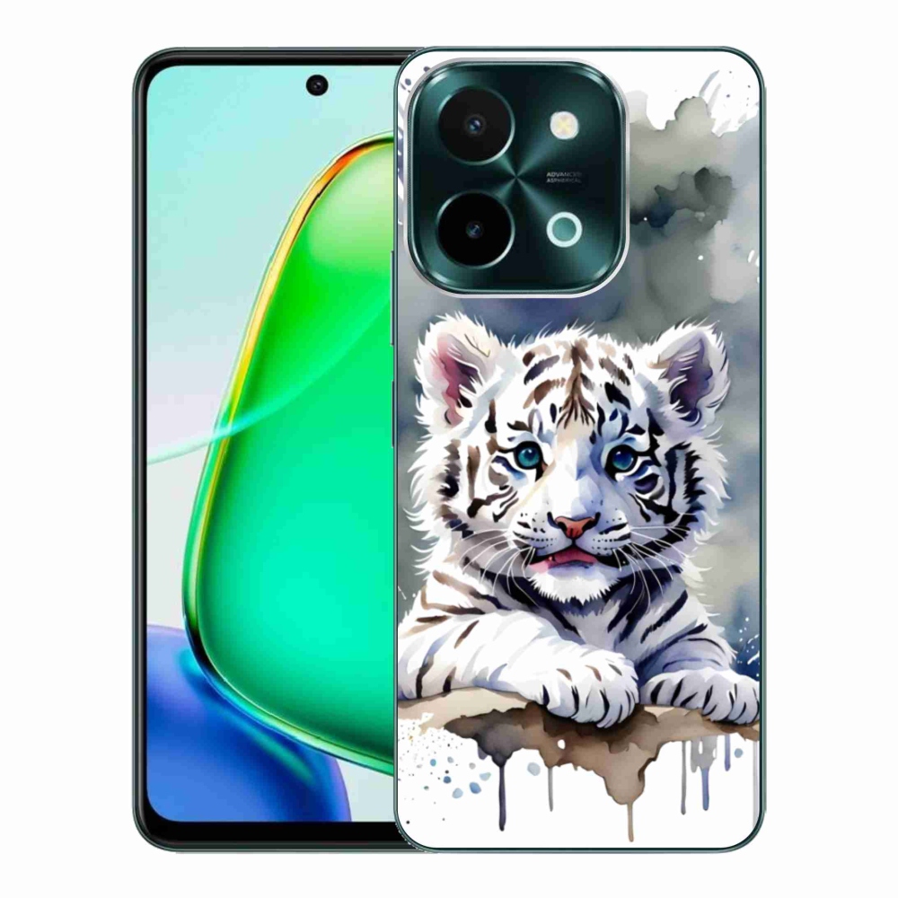 Gelový kryt mmCase na Vivo Y28 - mládě bílého tygra