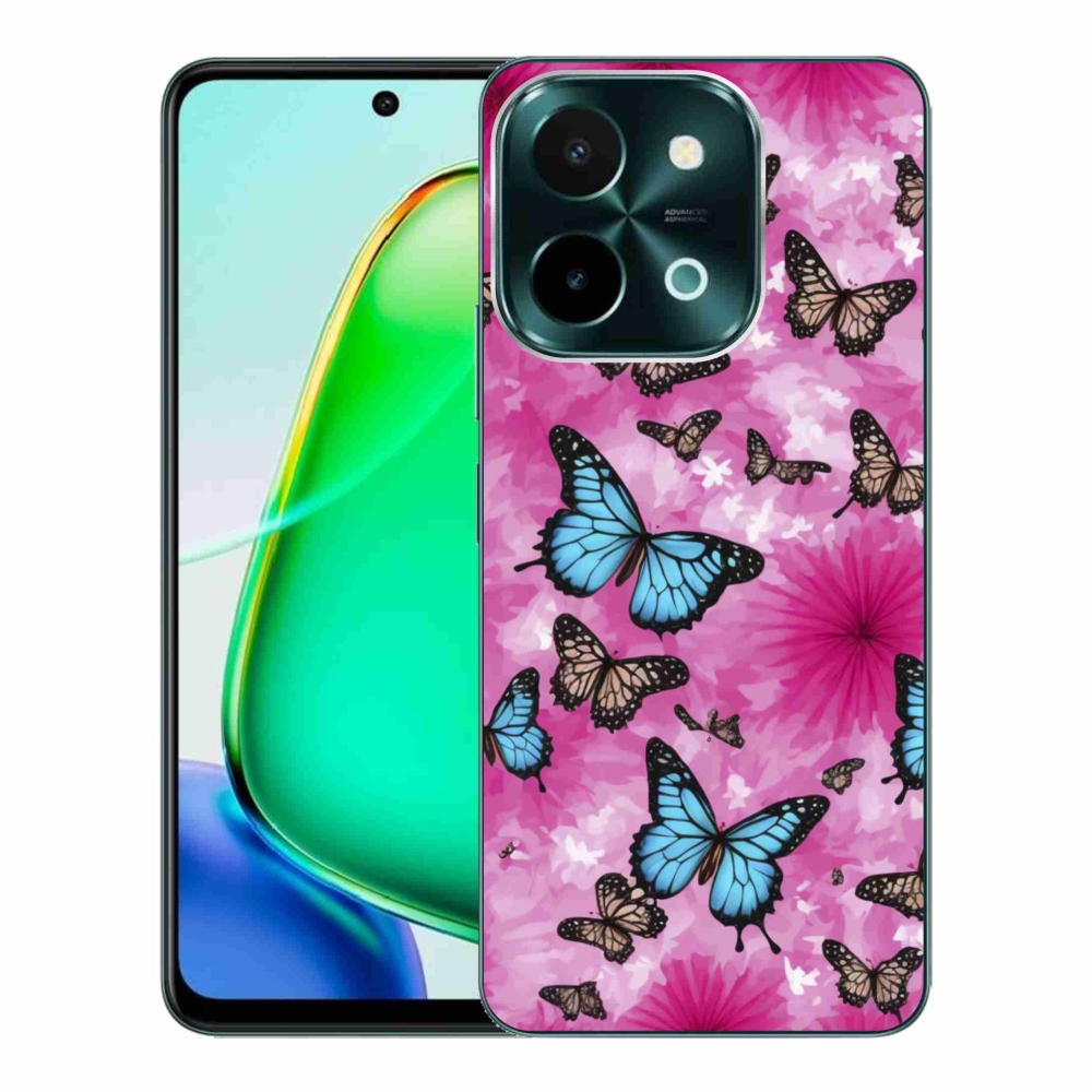 Gelový kryt mmCase na Vivo Y28 - motýlí zahrada