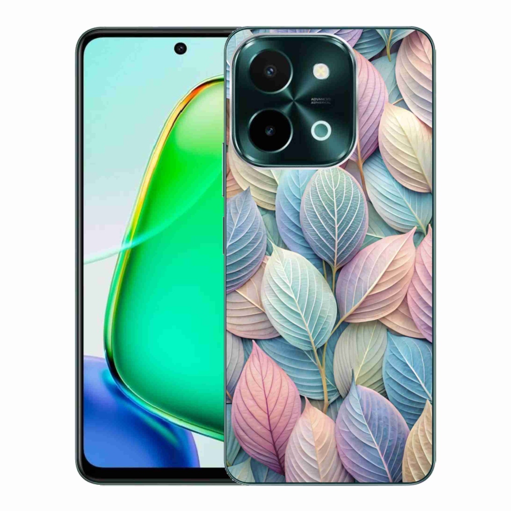 Gelový kryt mmCase na Vivo Y28 - pastelové listy