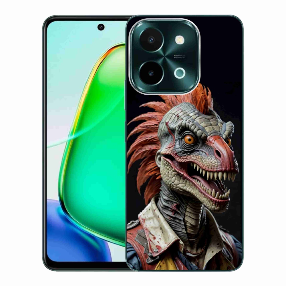 Gelový kryt mmCase na Vivo Y28 - punk dinosaurus