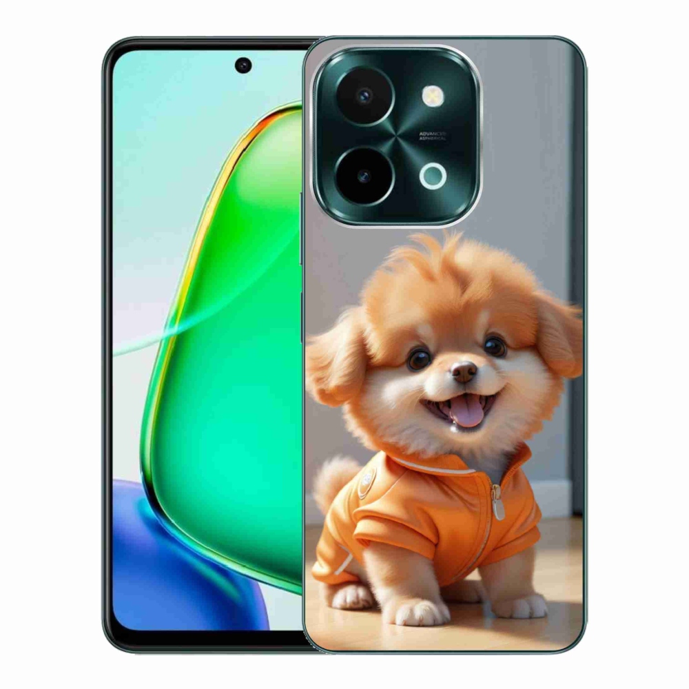 Gelový kryt mmCase na Vivo Y28 - roztomilý pomeranian v mikině