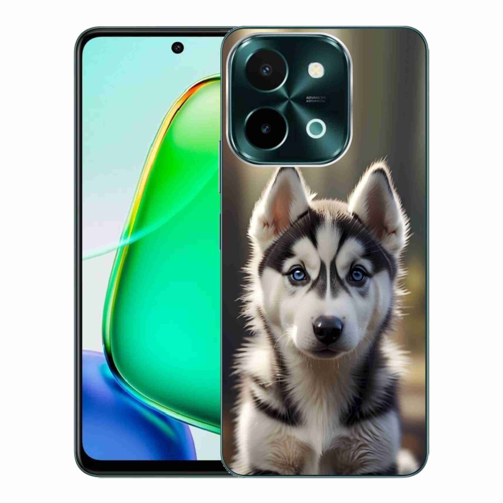 Gelový kryt mmCase na Vivo Y28 - roztomilý sibiřský husky