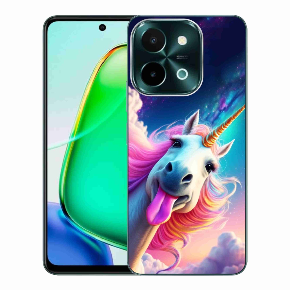 Gelový kryt mmCase na Vivo Y28 - šílený jednorožec
