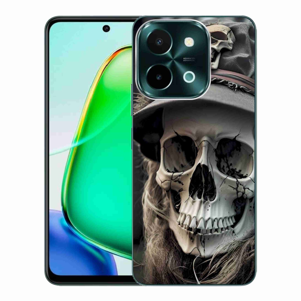 Gelový kryt mmCase na Vivo Y28 - temná lebka