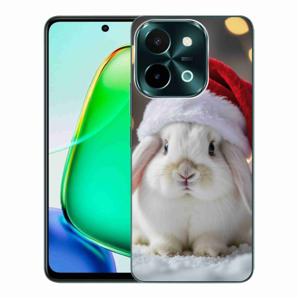 Gelový kryt mmCase na Vivo Y28 - vánoční králík
