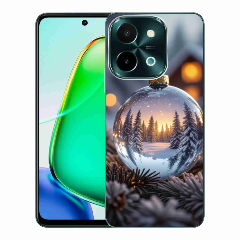 Gelový kryt mmCase na Vivo Y28 - vánoční ozdoba