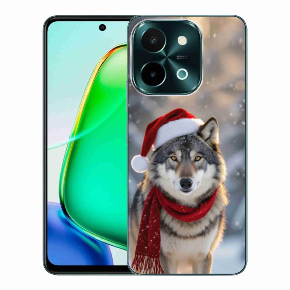 Gelový kryt mmCase na Vivo Y28 - vánoční vlk