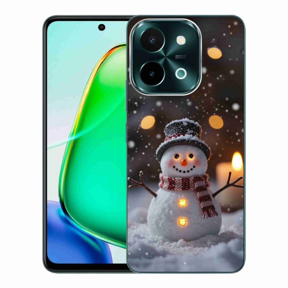 Gelový kryt mmCase na Vivo Y28 - veselý sněhulák