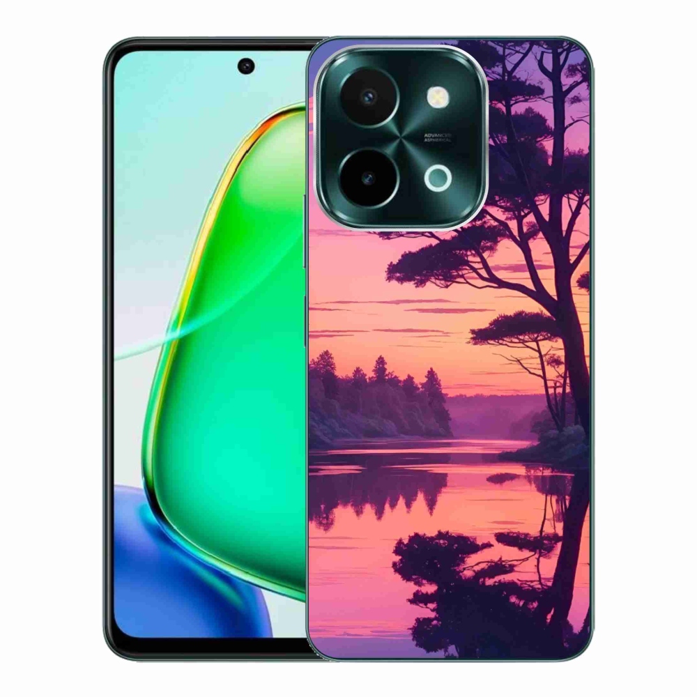 Gelový kryt mmCase na Vivo Y28 - západ slunce nad jezerem