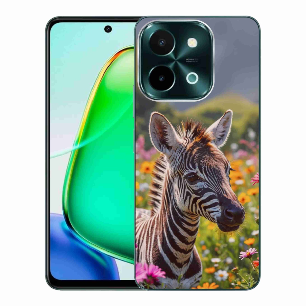 Gelový kryt mmCase na Vivo Y28 - zebra na louce
