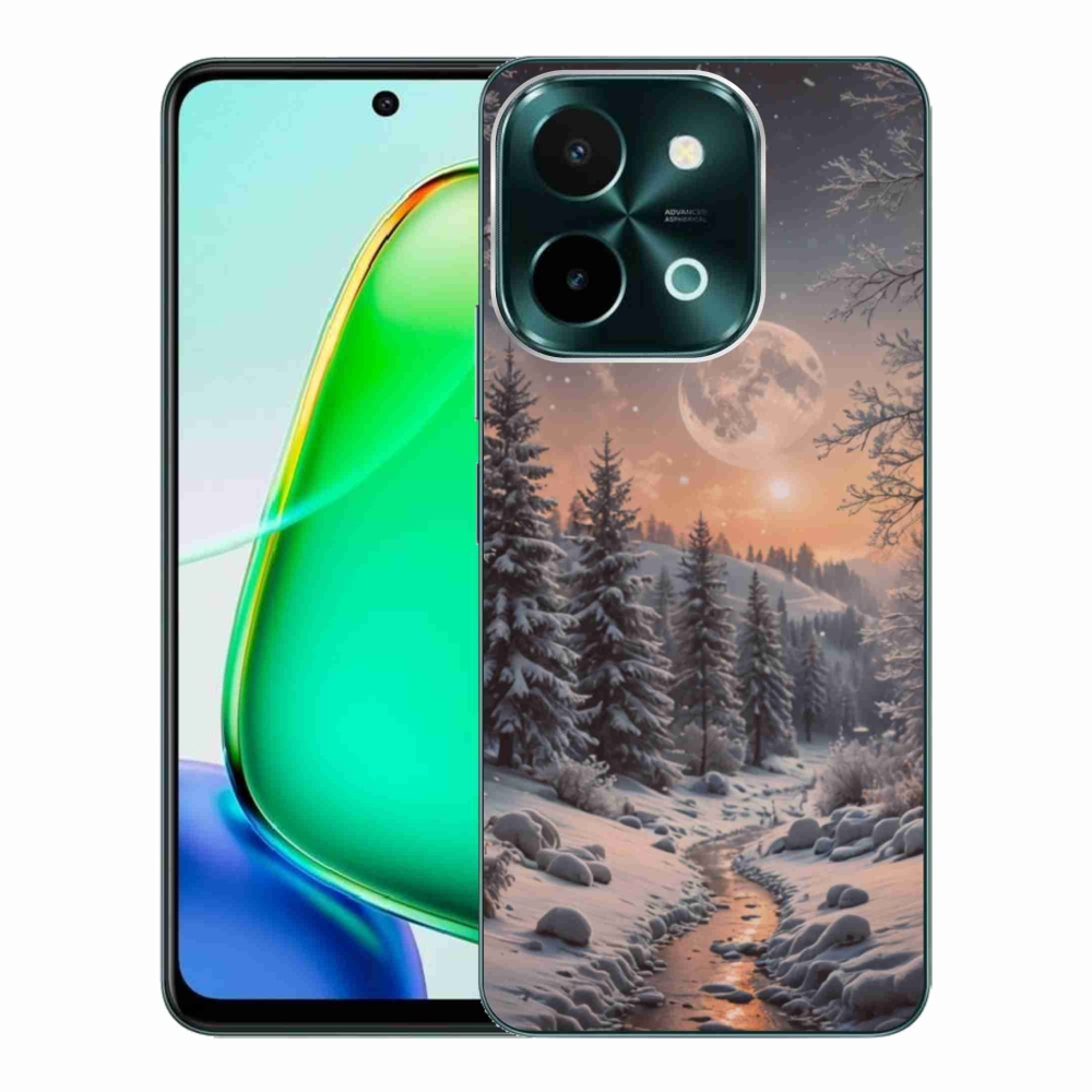 Gelový kryt mmCase na Vivo Y28 - zimní krajina 2