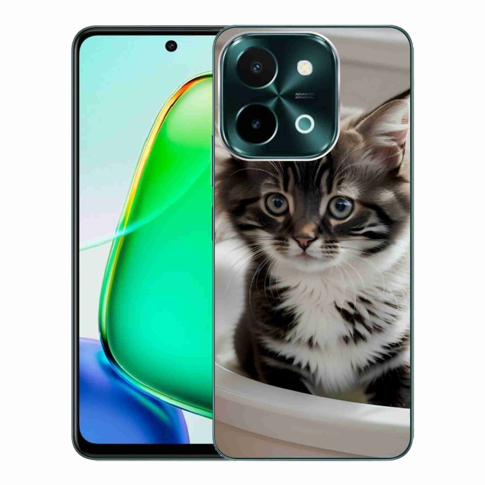 Gelový kryt mmCase na Vivo Y28 - zvědavé kotě