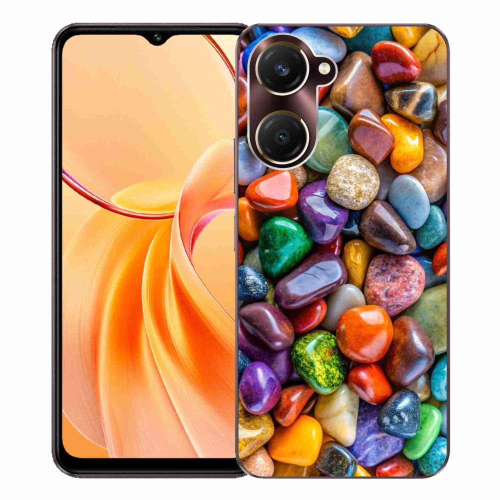 Gelový kryt mmCase na Vivo Y28s 5G - barevné kamínky