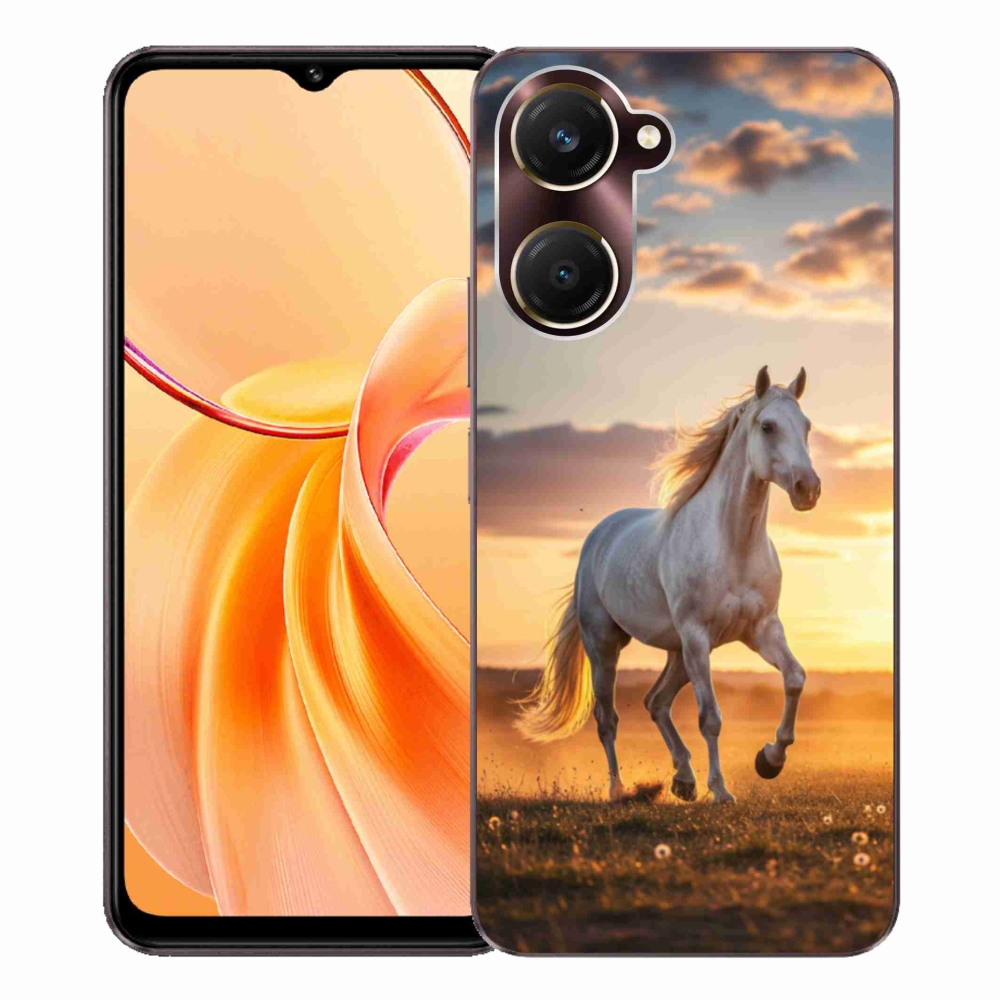 Gelový kryt mmCase na Vivo Y28s 5G - běžící bílý kůň 2