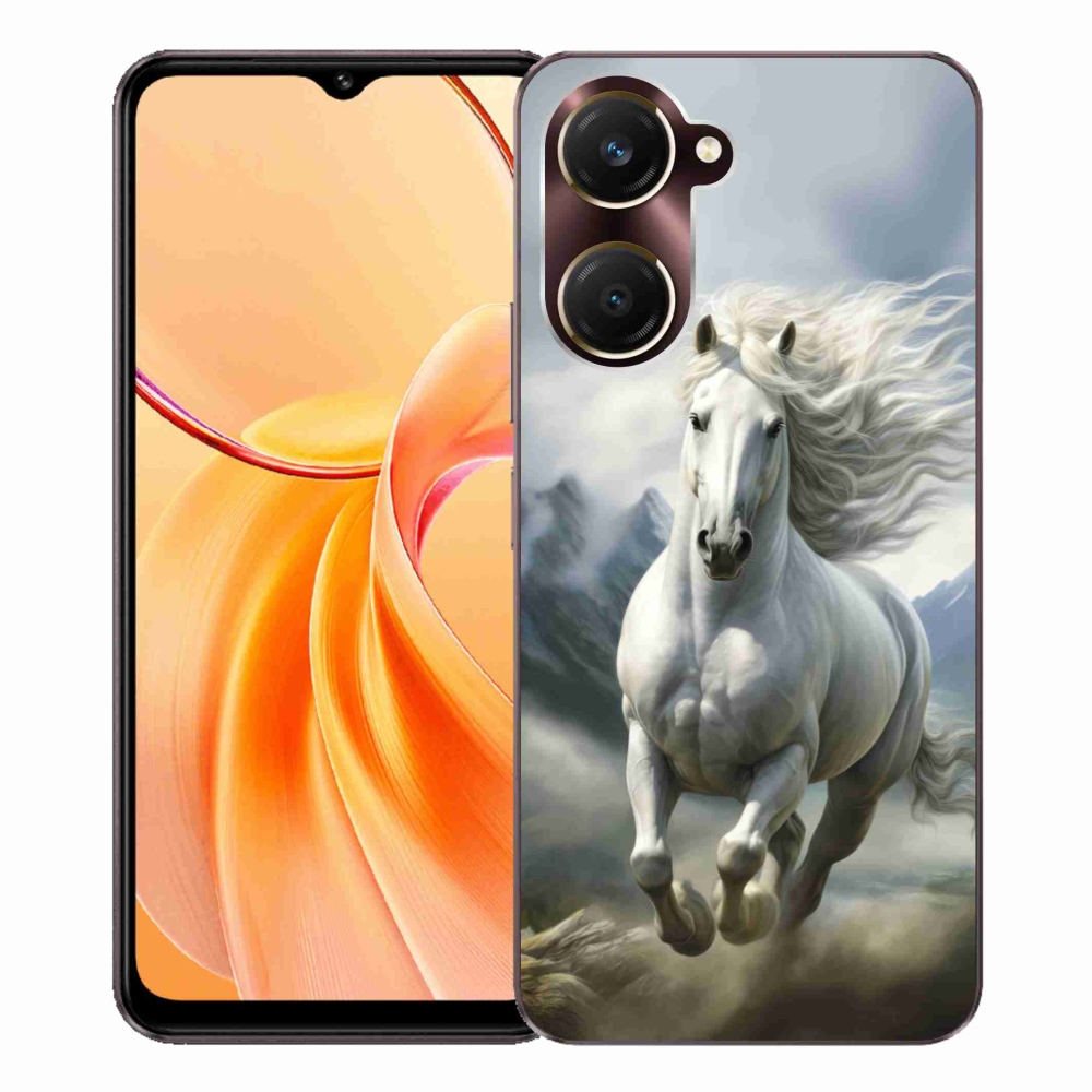 Gelový kryt mmCase na Vivo Y28s 5G - běžící bílý kůň 3