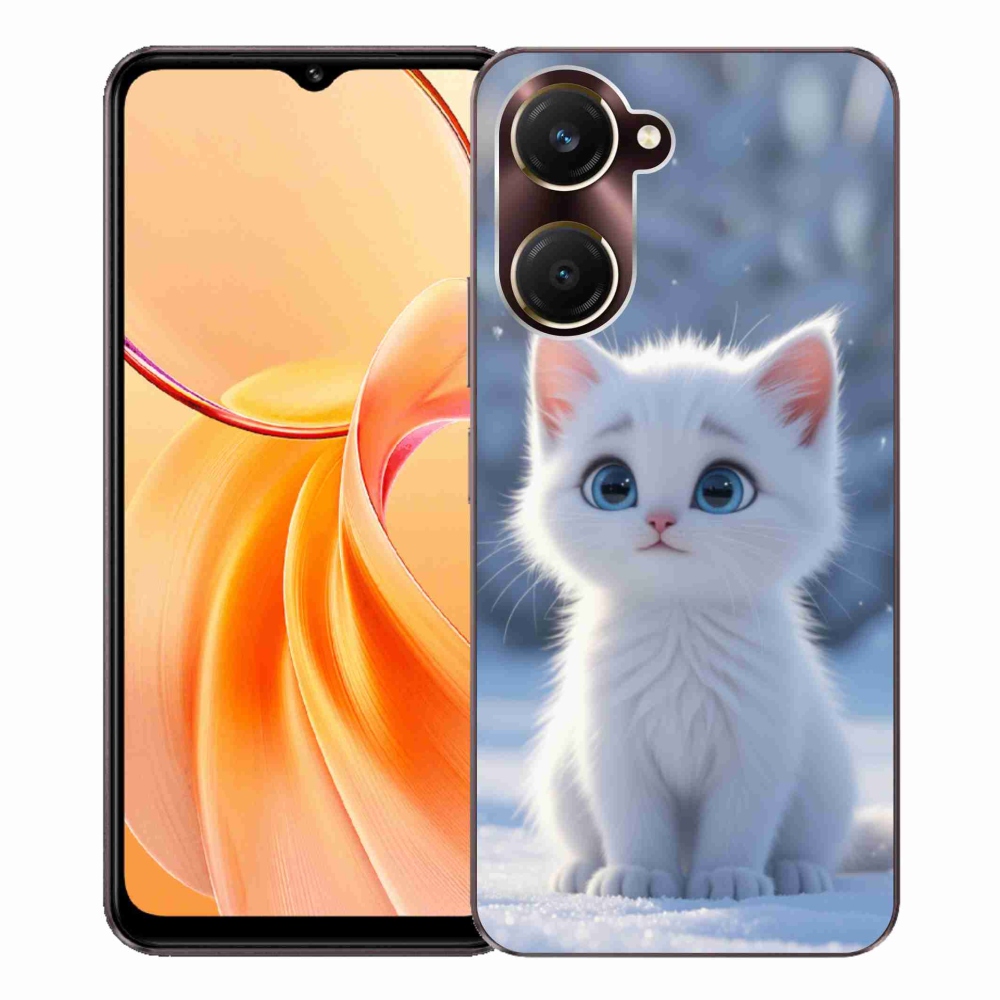 Gelový kryt mmCase na Vivo Y28s 5G - bílé kotě 3