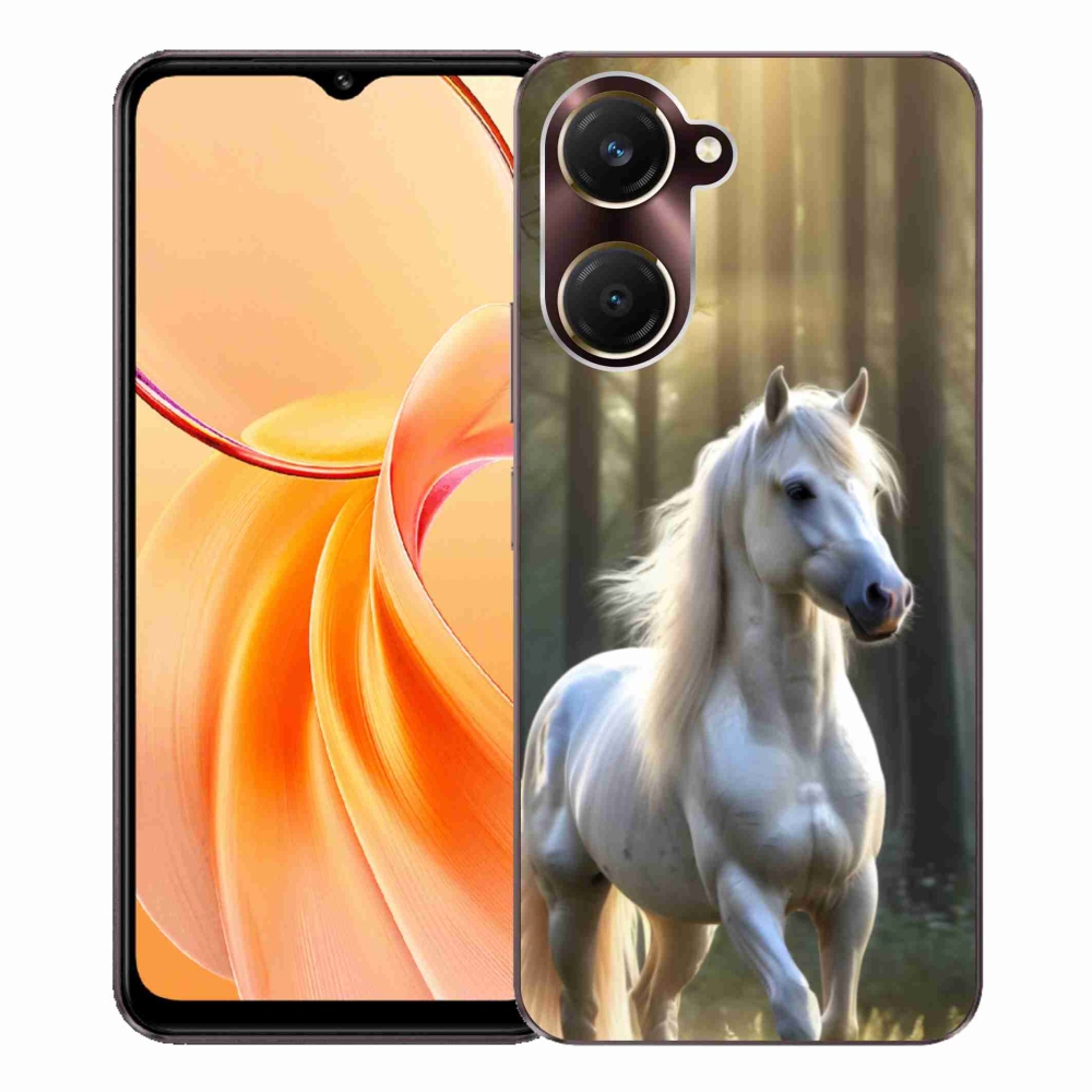 Gelový kryt mmCase na Vivo Y28s 5G - bílý kůň 3