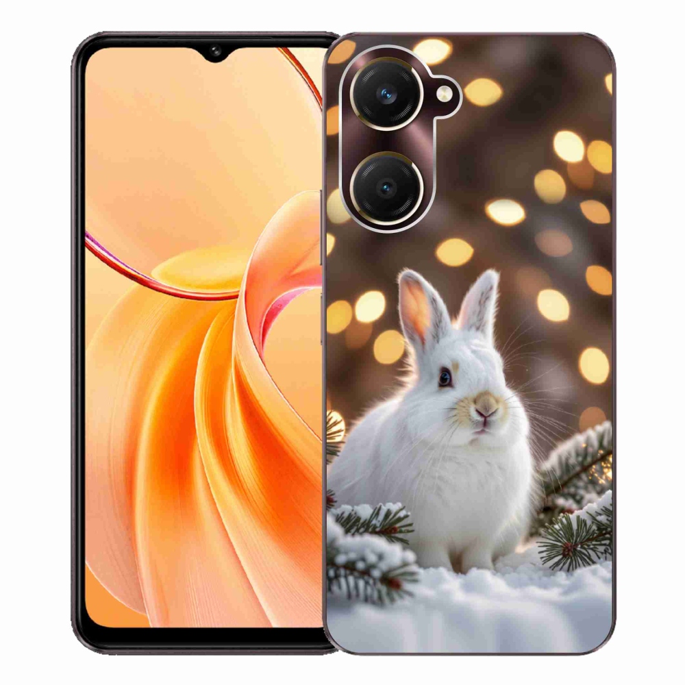Gelový kryt mmCase na Vivo Y28s 5G - bílý zajíc