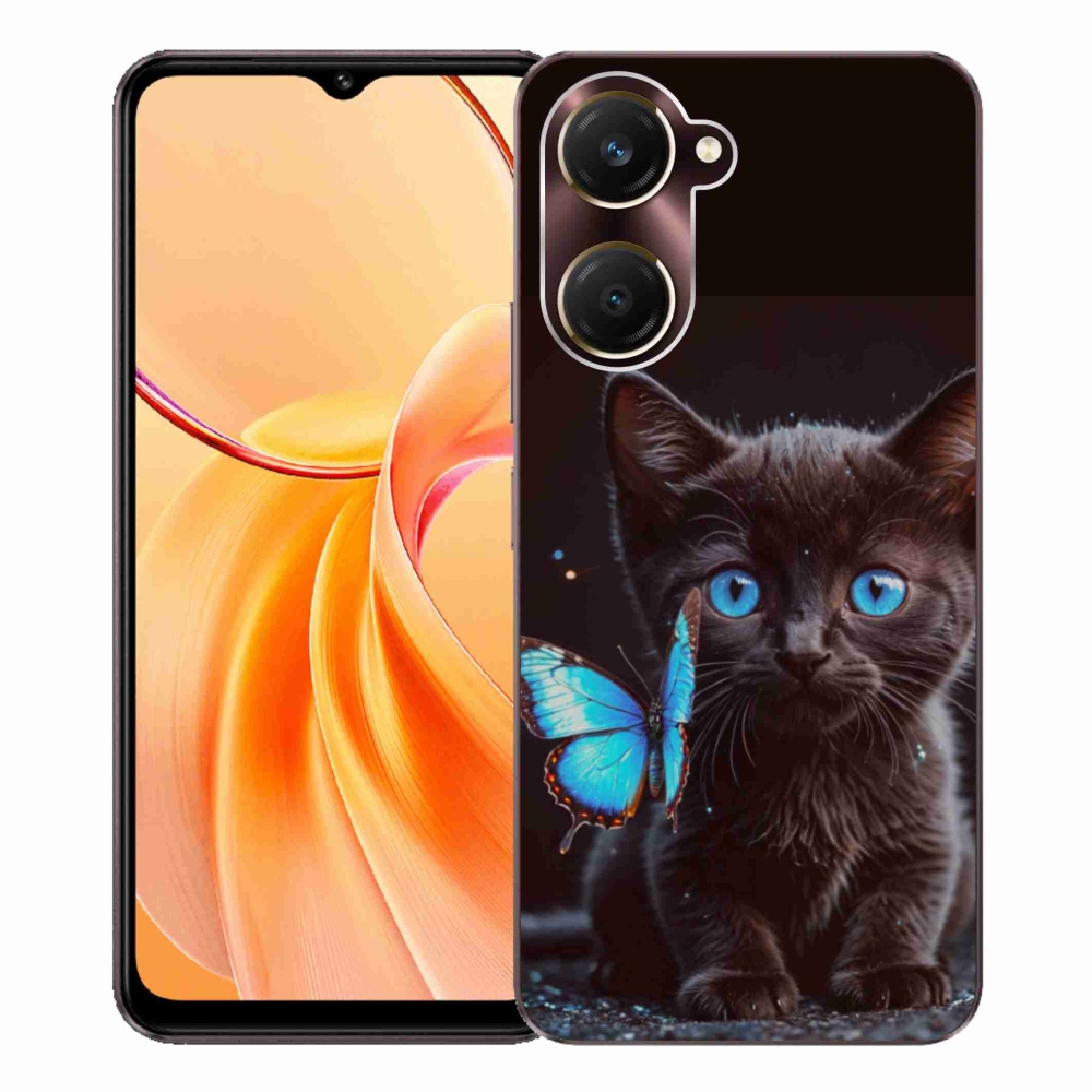 Gelový kryt mmCase na Vivo Y28s 5G - černé kotě 3