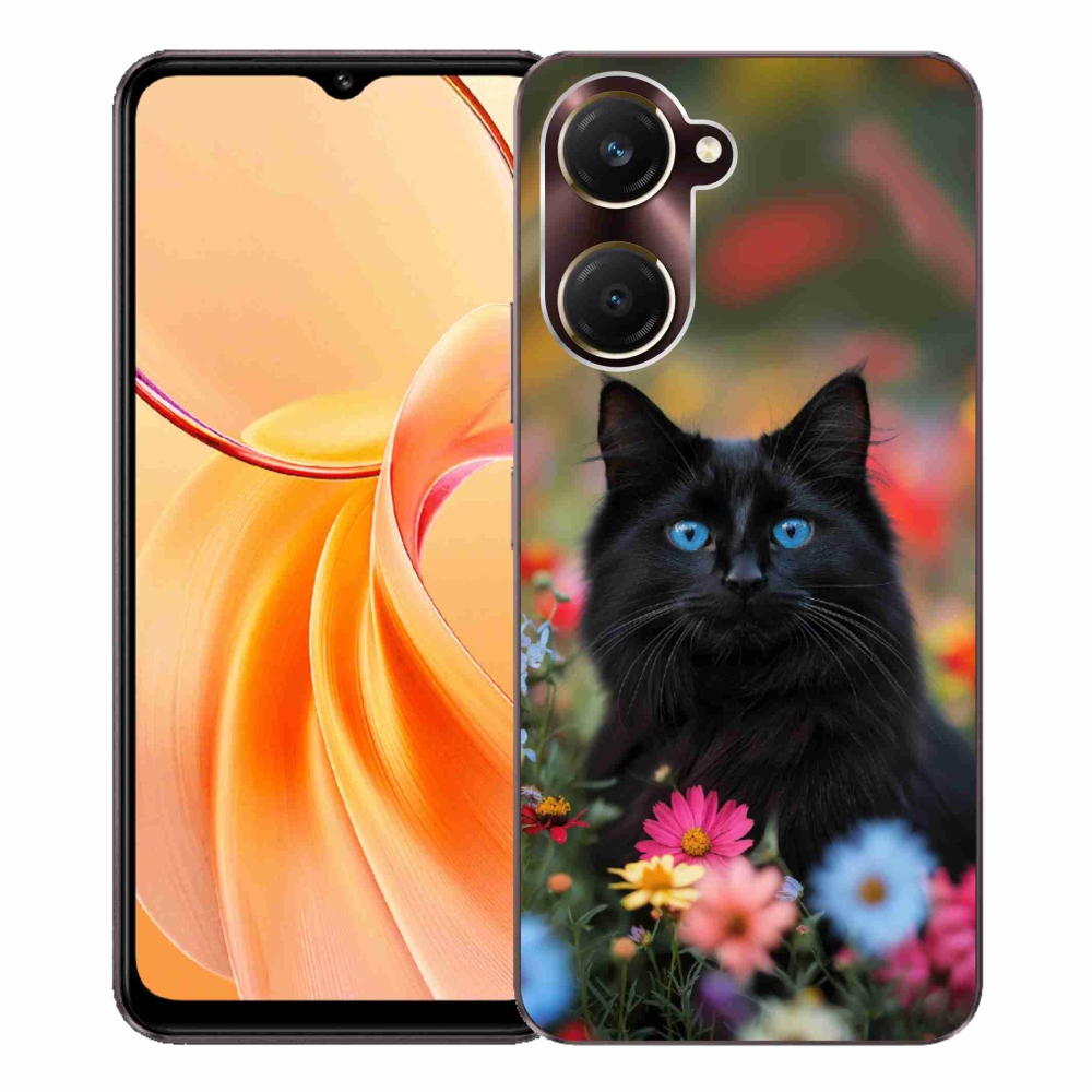 Gelový kryt mmCase na Vivo Y28s 5G - černé kotě 4