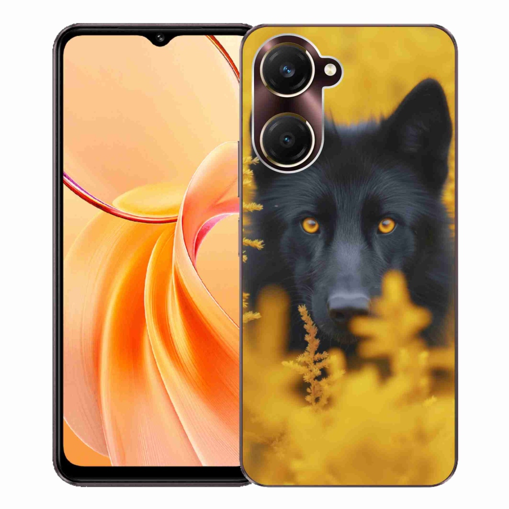 Gelový kryt mmCase na Vivo Y28s 5G - černý vlk 2