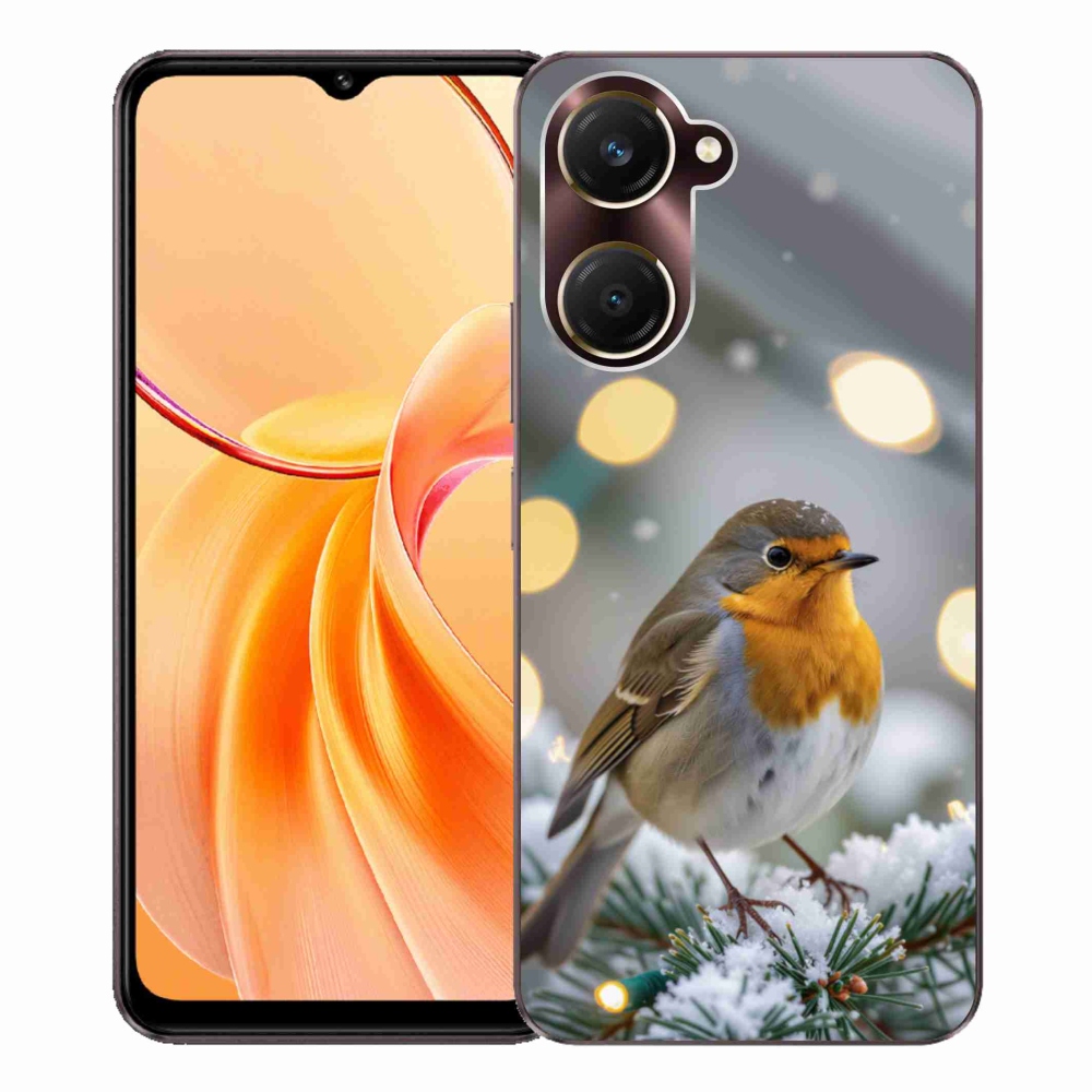 Gelový kryt mmCase na Vivo Y28s 5G - červenka v zimě