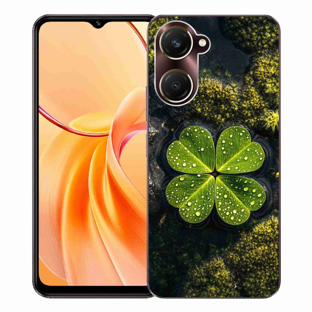 Gelový kryt mmCase na Vivo Y28s 5G - čtyřlístek