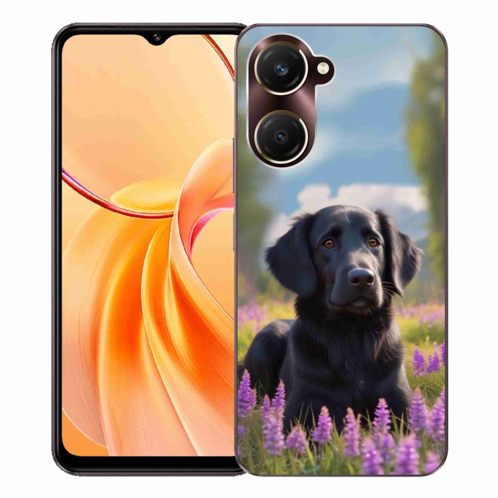 Gelový kryt mmCase na Vivo Y28s 5G - elegantní černý retrívr