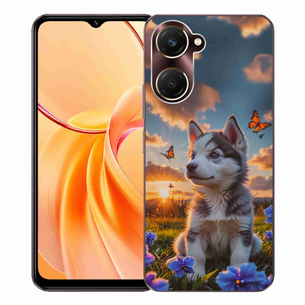 Gelový kryt mmCase na Vivo Y28s 5G - husky při západu slunce