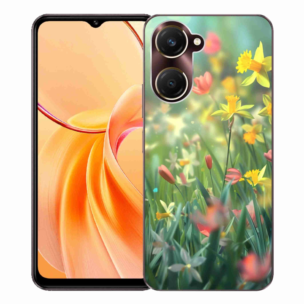 Gelový kryt mmCase na Vivo Y28s 5G - jarní květy