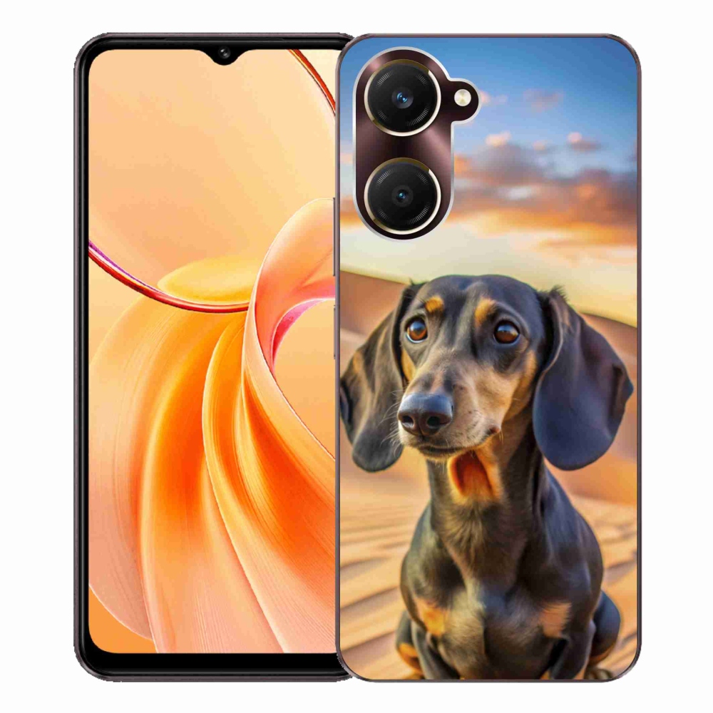 Gelový kryt mmCase na Vivo Y28s 5G - jezevčík 3 