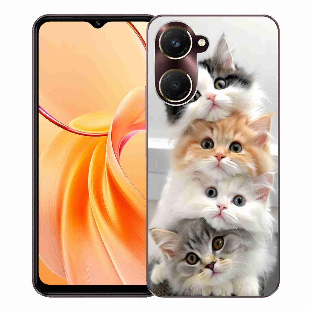 Gelový kryt mmCase na Vivo Y28s 5G - kočičí parta