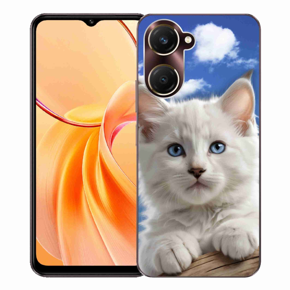 Gelový kryt mmCase na Vivo Y28s 5G - kotě a oblaka