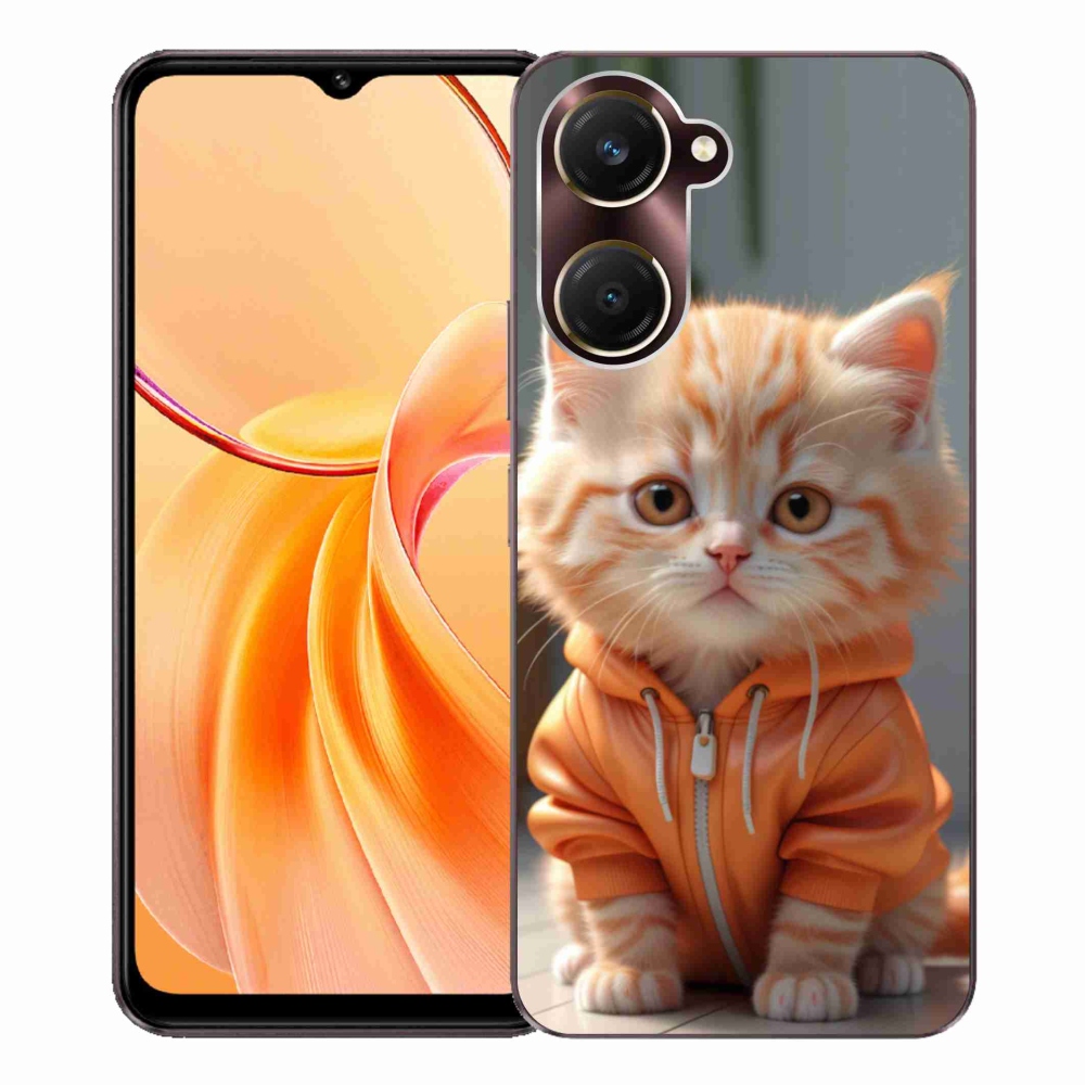 Gelový kryt mmCase na Vivo Y28s 5G - kotě v mikině