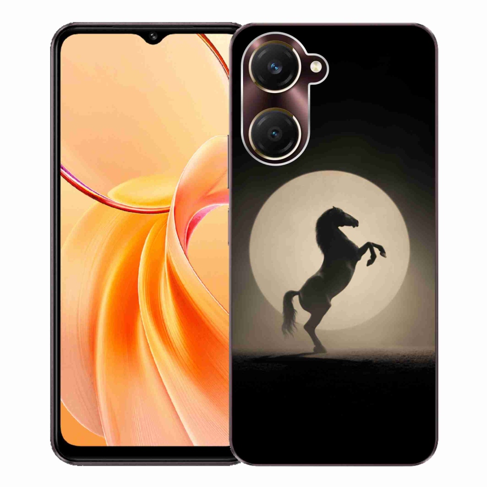 Gelový kryt mmCase na Vivo Y28s 5G - kůň v siluetě