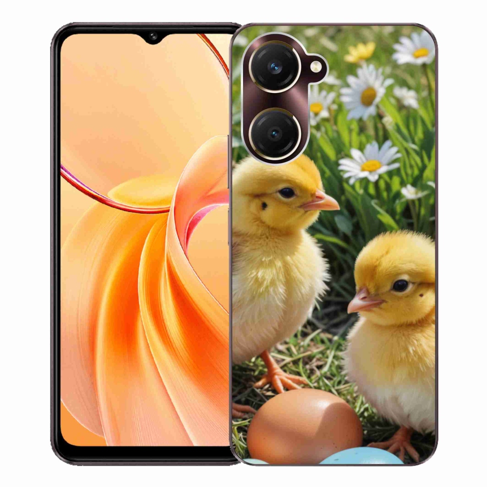 Gelový kryt mmCase na Vivo Y28s 5G - kuřátka