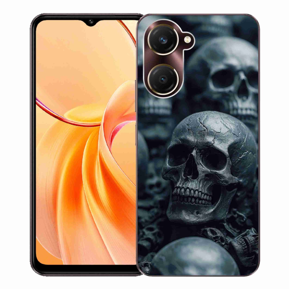 Gelový kryt mmCase na Vivo Y28s 5G - lebka 2