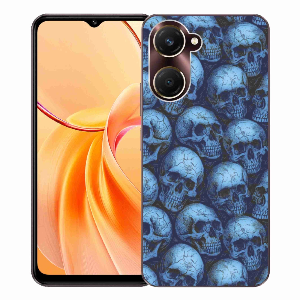 Gelový kryt mmCase na Vivo Y28s 5G - lebky