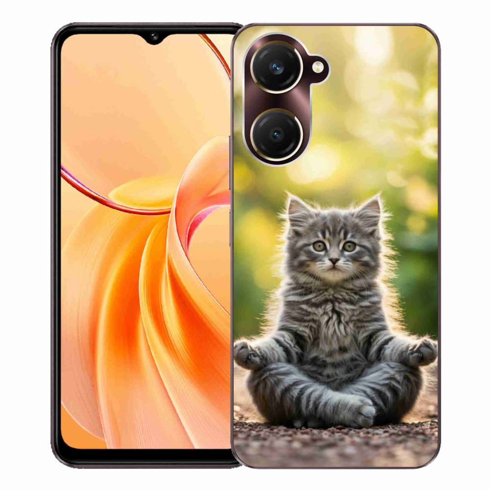 Gelový kryt mmCase na Vivo Y28s 5G - meditující kotě