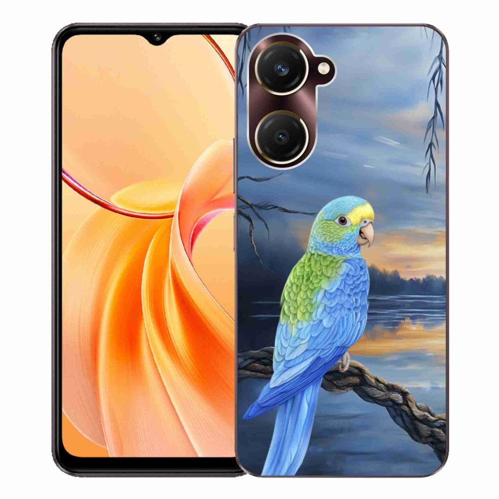 Gelový kryt mmCase na Vivo Y28s 5G - modrý papoušek