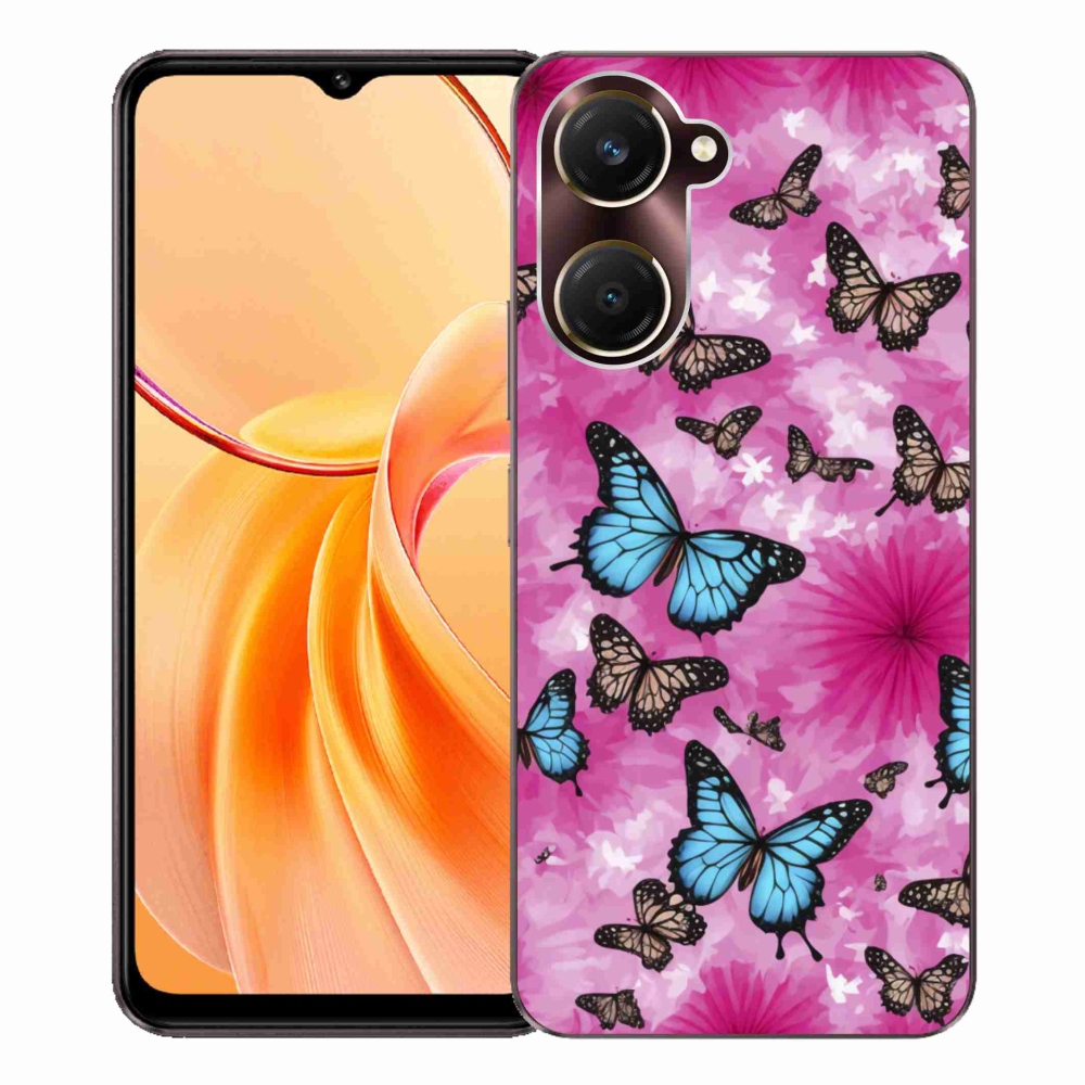 Gelový kryt mmCase na Vivo Y28s 5G - motýlí zahrada